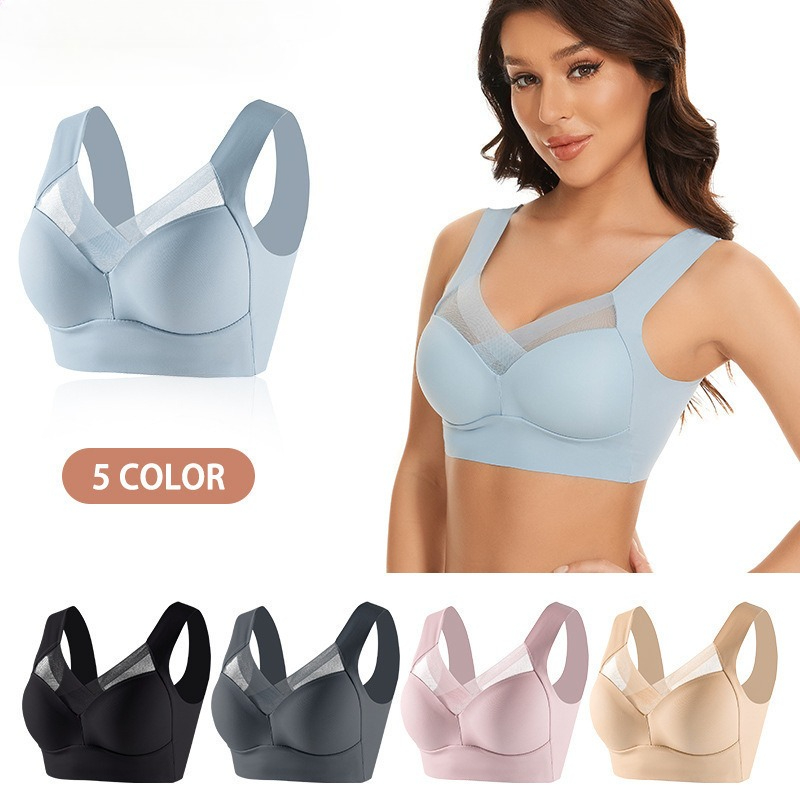 Underwire Bra Padded - Biustonosz bez fiszbin plus size L-6XL,