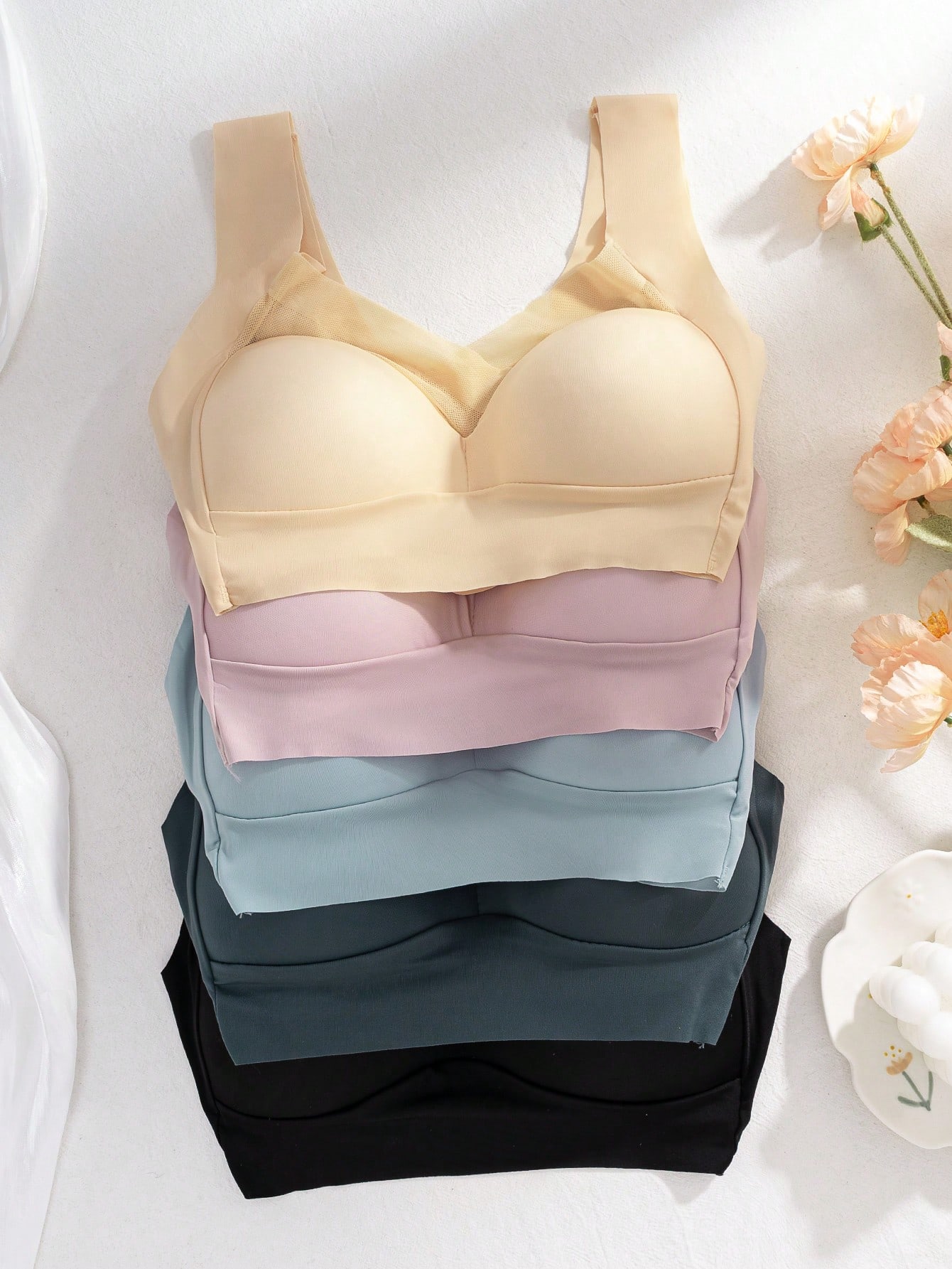 Sleep Bra Bralette - 5 szt. Damski Bezszwowy Biustonosz z