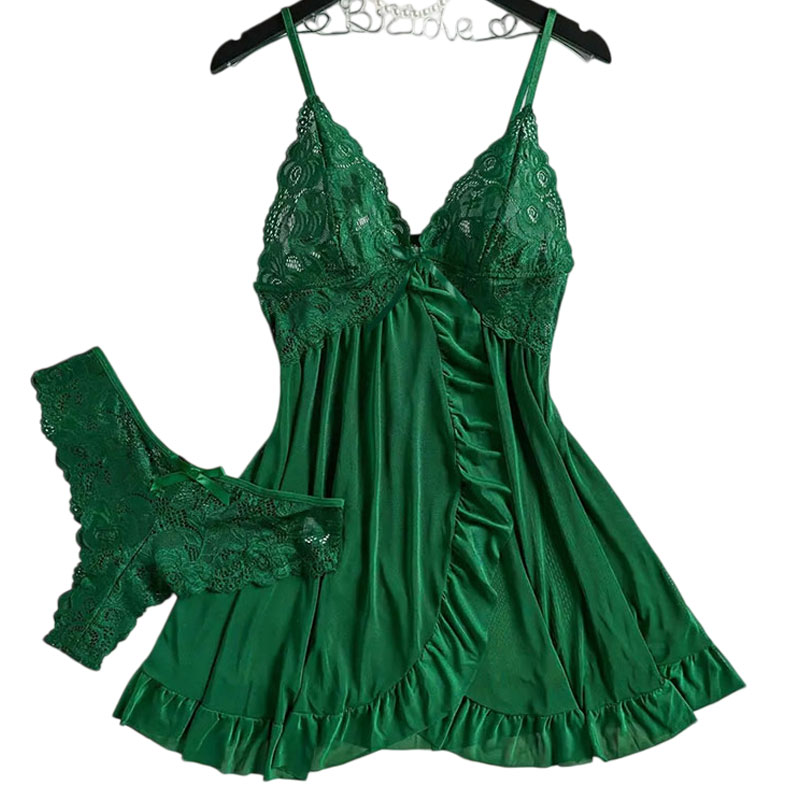 Sheer Mesh Bra - Miękka przezroczysta koszulka nocna piżama gorąca