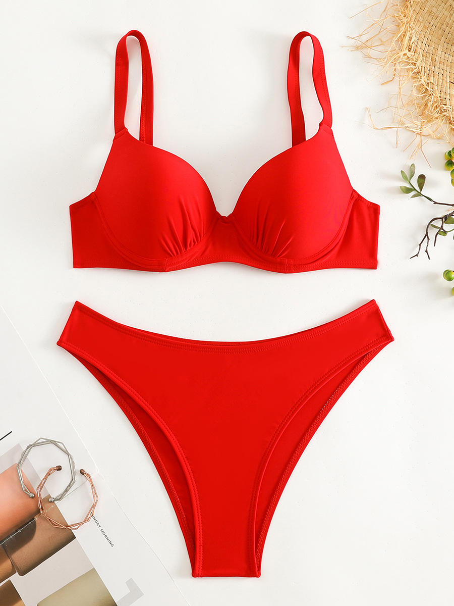 Underwire Bra Padded - Biustonosz z fiszbinami brazylijskie bikini damski