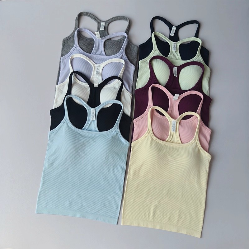 T Shirt Bra Seamless - Letnia damska koszulka do jogi, sportowy