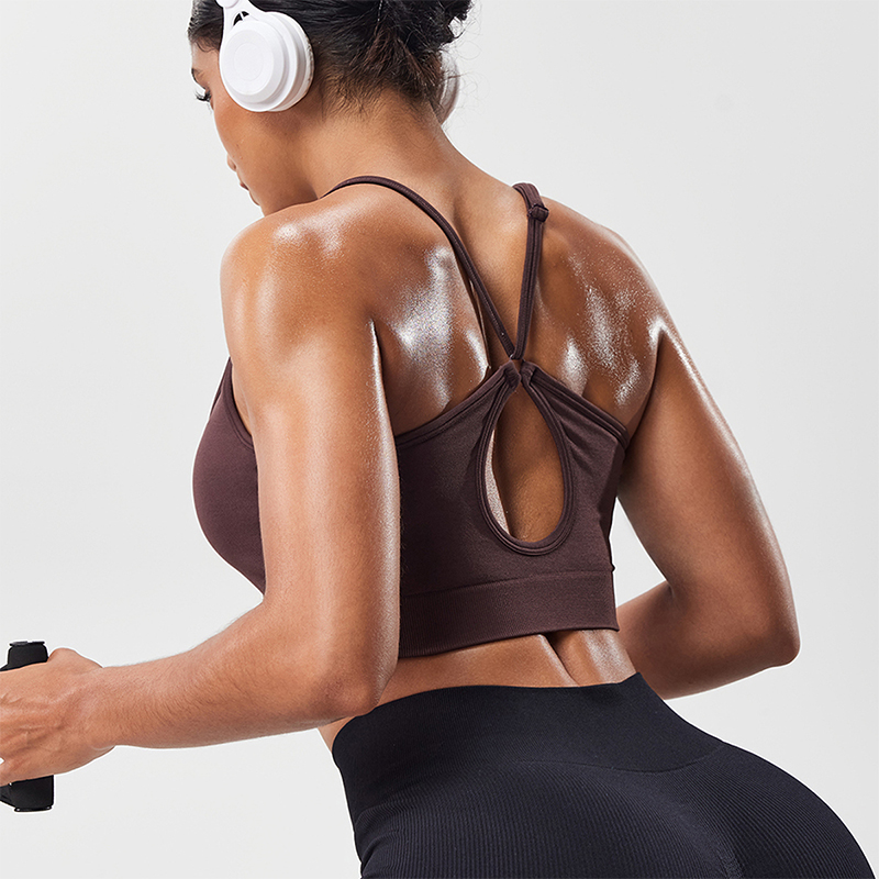 Sports Bra Racerback - Damski sportowy biustonosz z odkrytymi plecami,