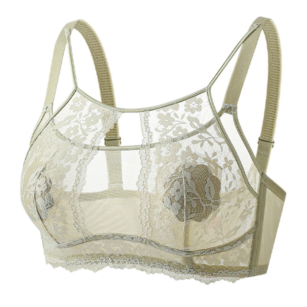 Sheer Mesh Bra - Biustonosz damski z siateczki, bez fiszbin,