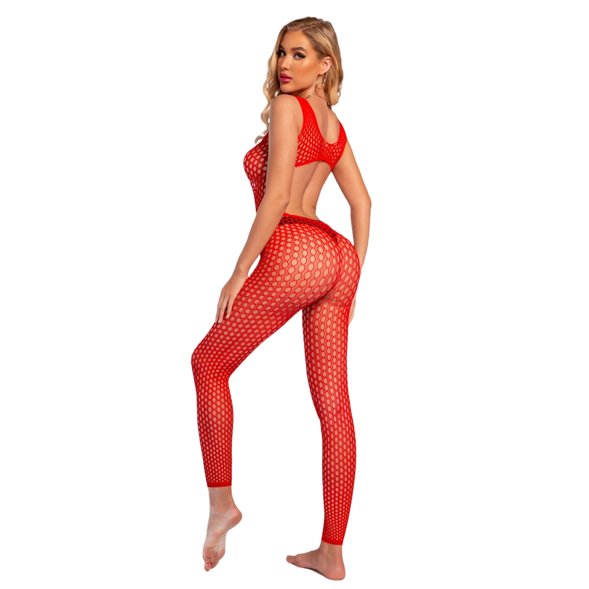Sheer Mesh Bra - Seksowna bielizna damska z odkrytymi plecami