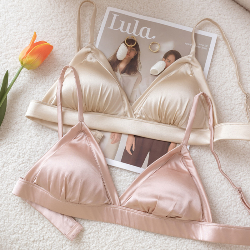 Sleep Bra Bralette - Biustonosze dla kobiet 93,8% jedwabny biustonosz