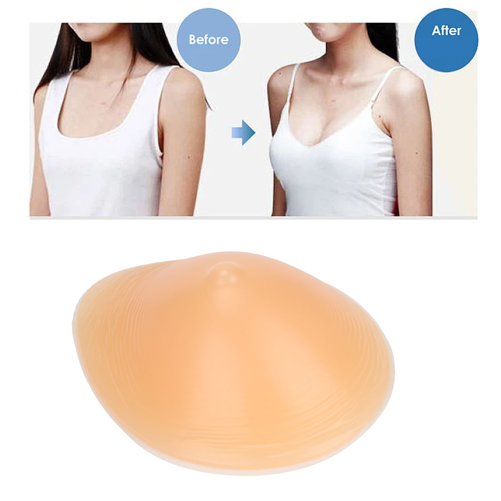 Mastectomy Bra Pocket - Wkładki silikonowe do biustonosza 5.3Oz, kształt
