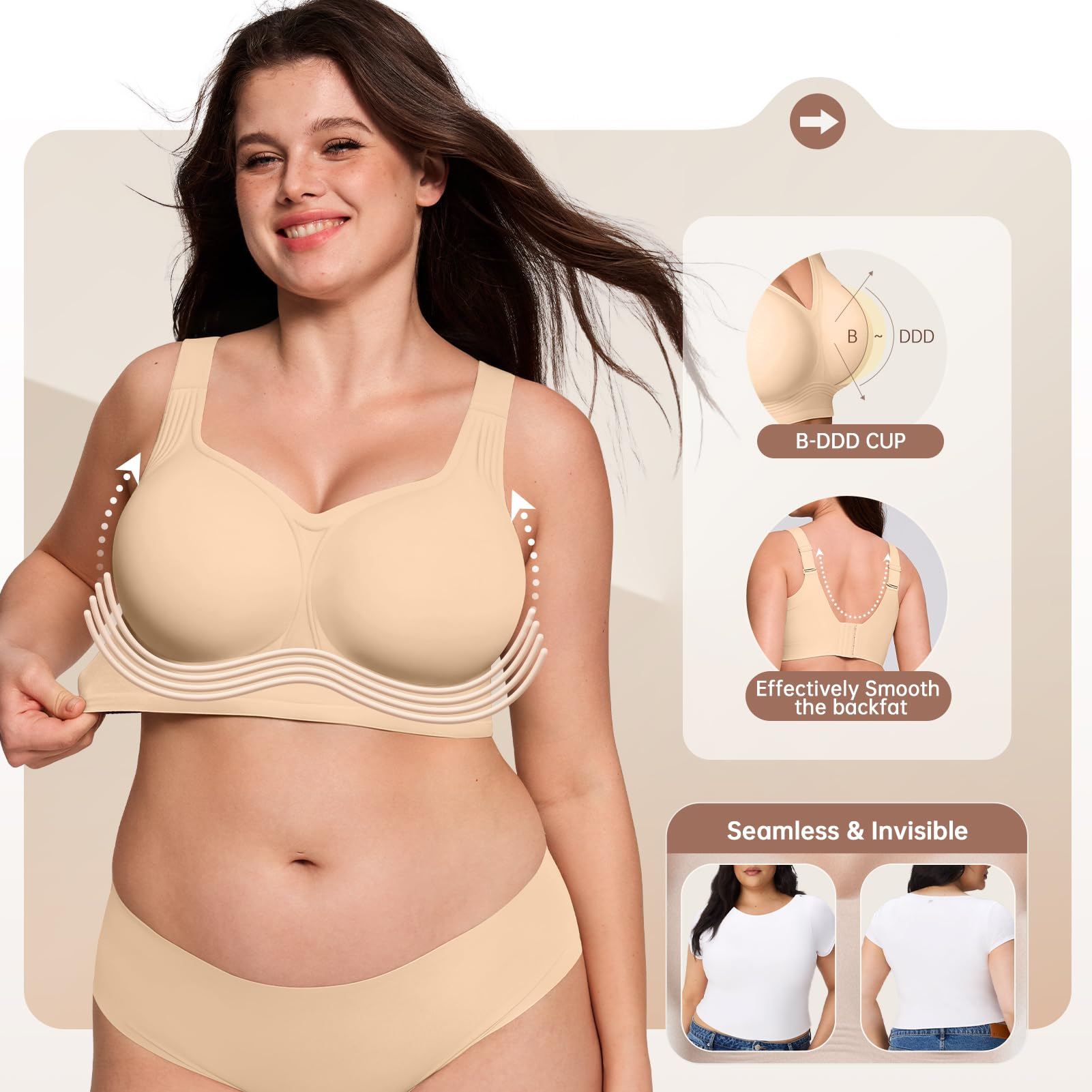 Biustonosz bez fiszbin dla kob – Underwire Bra Padded recenzja i cena