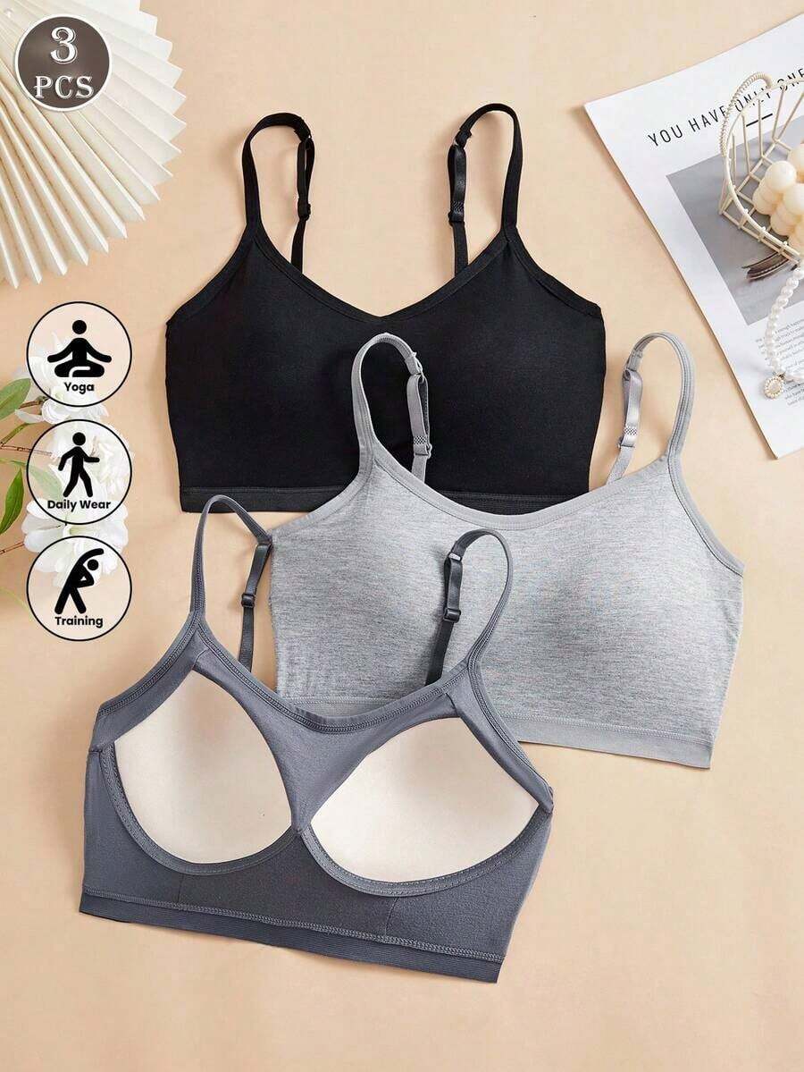 3 szt./zestaw Damskie gładkie, – Wirefree Bra Comfort recenzja i cena
