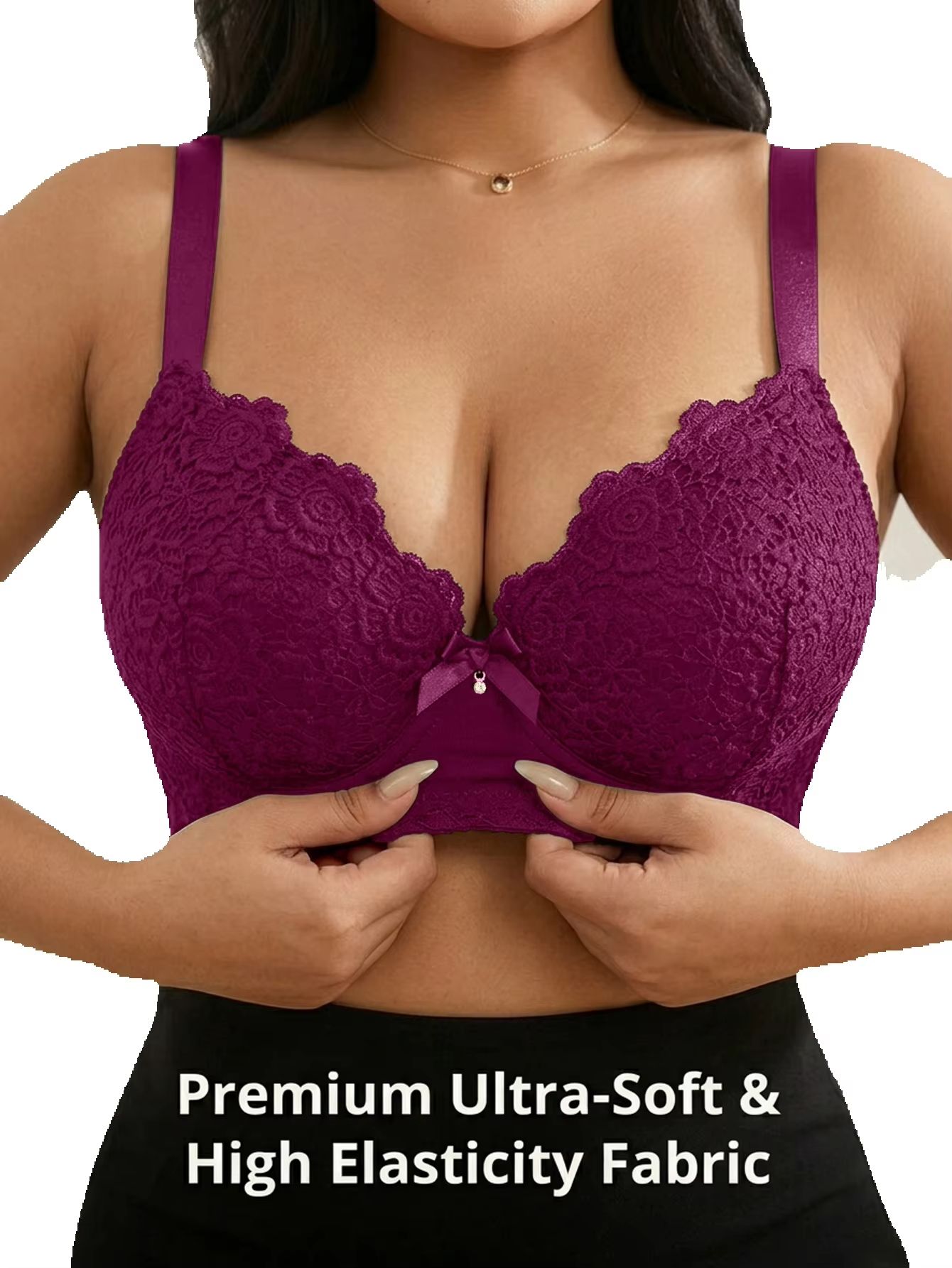 Biustonosz damski plus size z  – Underwire Bra Padded recenzja i cena