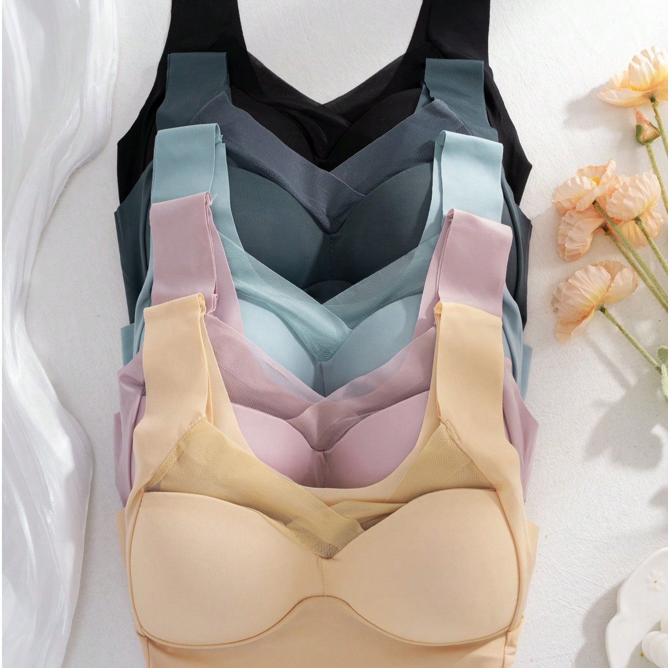 5 szt. Damski Bezszwowy Biusto – Sleep Bra Bralette recenzja i cena