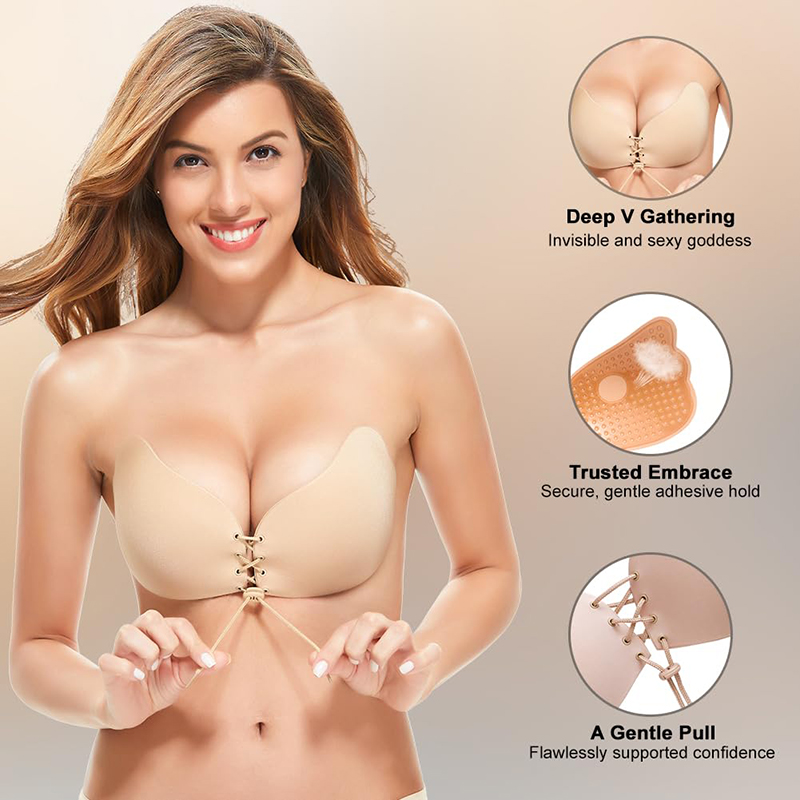1/2 Pary Damskie Letnie Biusto – Strapless Bra Adhesive recenzja i cena